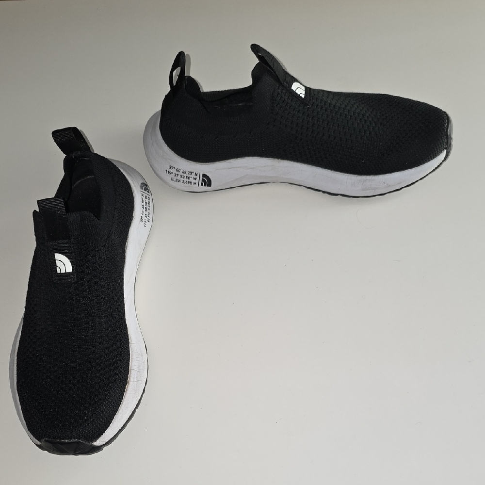 The North Face Black and White Knit Slip-On Shoes